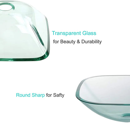 Courtney Tempered Glass Vessel Bathroom Sink