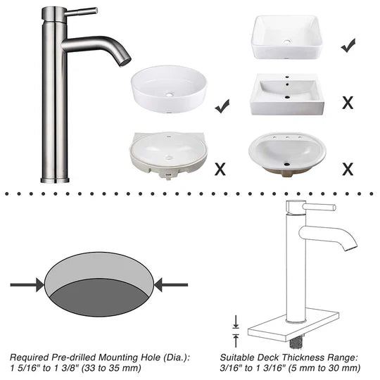 Deacon Bathroom Vessel Faucet