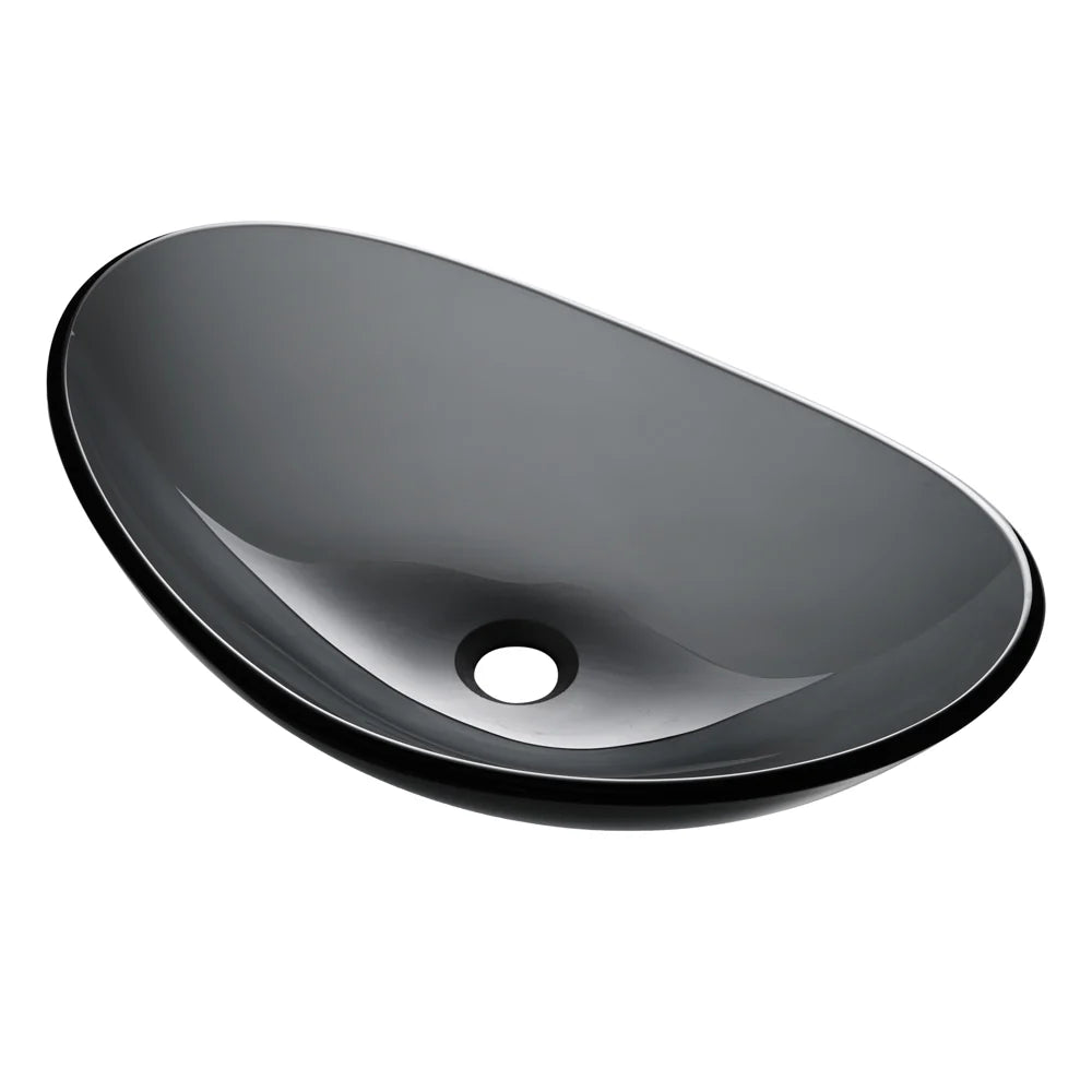 Declan Tempered Glass Vessel Bathroom Sink