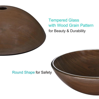 Finlay Tempered Glass Vessel Bathroom Sink