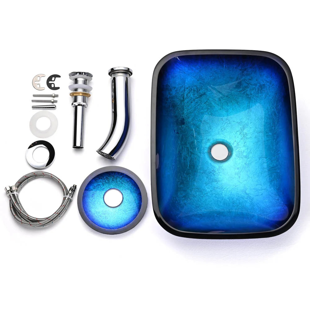 Gavin Tempered Glass Vessel Bathroom Sink
