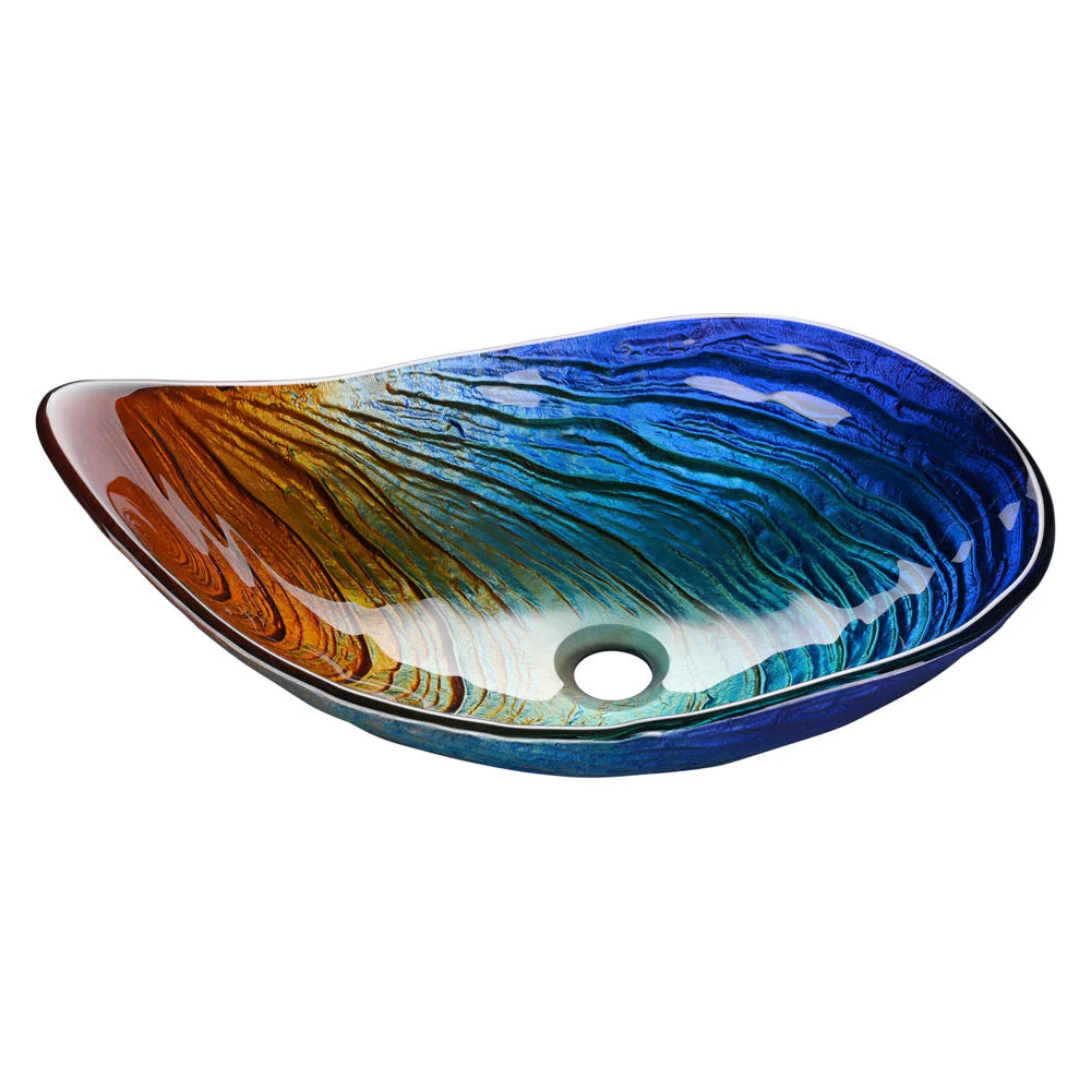 Grayson Tempered Glass Vessel Bathroom Sink