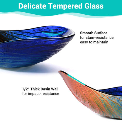 Grayson Tempered Glass Vessel Bathroom Sink