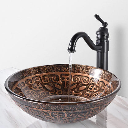 Navaeh Tempered Glass Vessel Bathroom Sink