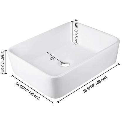 Odette Porcelain Vessel Bathroom Sink