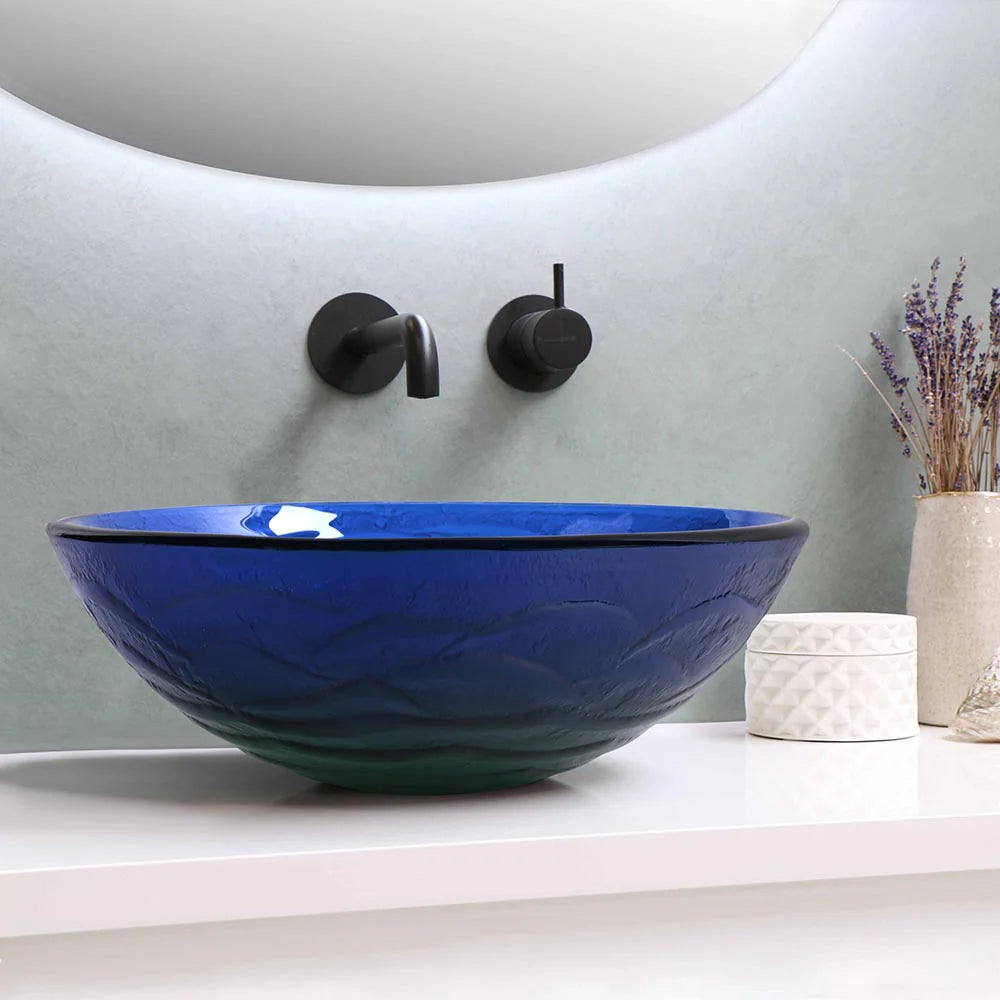 Ronan Tempered Glass Vessel Bathroom Sink