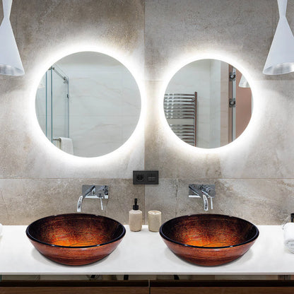 Whitney Tempered Glass Vessel Bathroom Sink