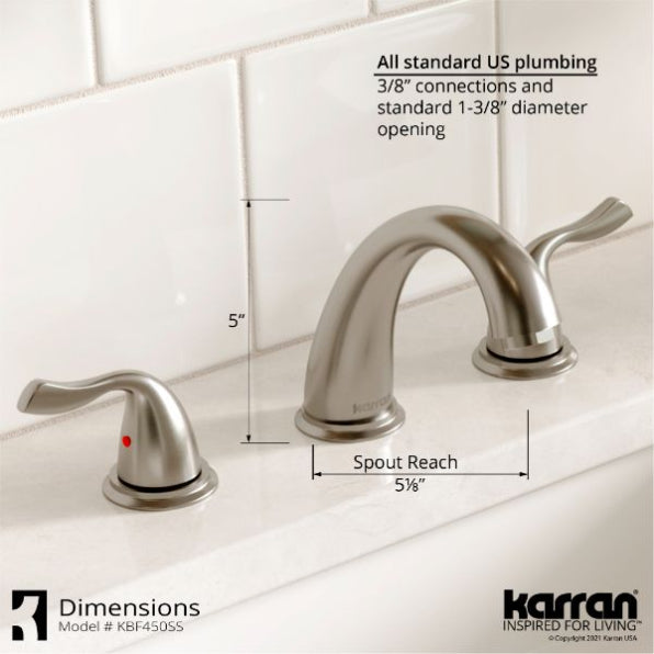 Fulham 8" Widespread Bathroom Lavatory Faucet