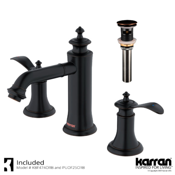 Vineyard 8" Widespread Bathroom Lavatory Faucet