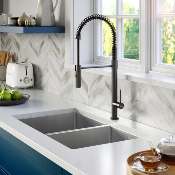 Bluffton Kitchen Faucet with Matching Soap Dispenser