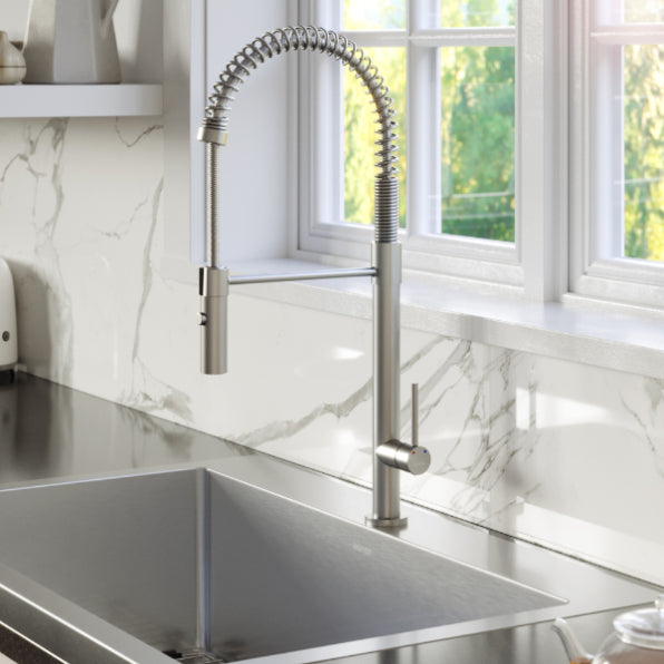 Bluffton Kitchen Faucet with Matching Soap Dispenser