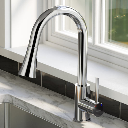 Weybridge Kitchen Faucet with Matching Soap Dispenser