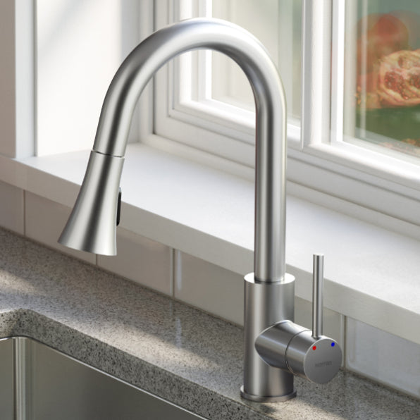 Weybridge Kitchen Faucet with Matching Soap Dispenser