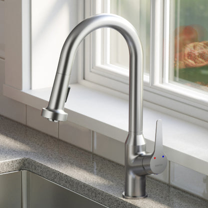 Dockton Kitchen Faucet with Matching Soap Dispenser