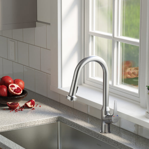 Dockton Kitchen Faucet with Matching Soap Dispenser