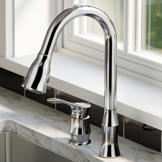 Hillwood Kitchen Faucet with Matching Soap Dispenser