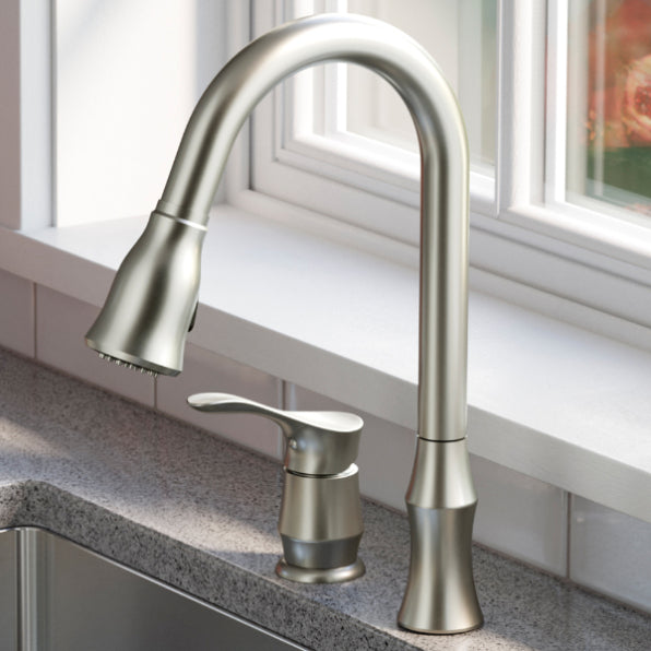 Hillwood Kitchen Faucet with Matching Soap Dispenser