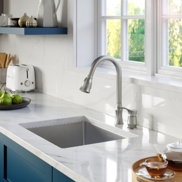 Hillwood Kitchen Faucet with Matching Soap Dispenser