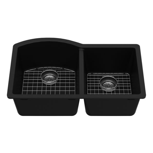 Stonera 32" Quartz Composite Undermount Double Basin Kitchen Sink