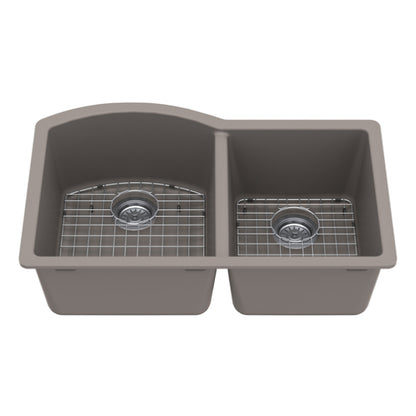 Stonera 32" Quartz Composite Undermount Double Basin Kitchen Sink