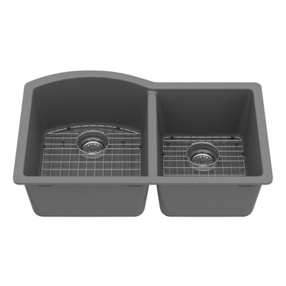 Stonera 32" Quartz Composite Undermount Double Basin Kitchen Sink