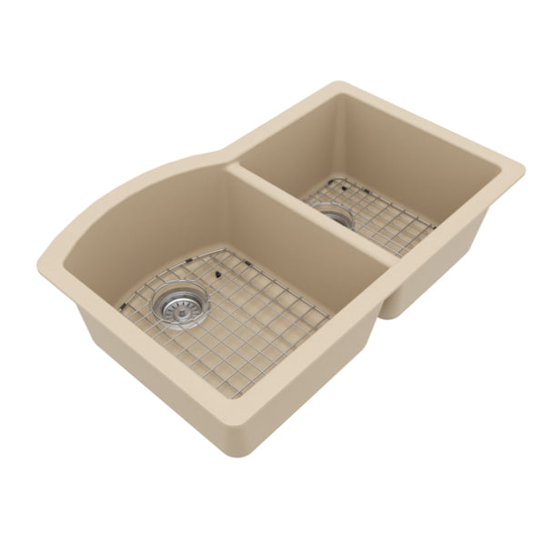 Stonera 32" Quartz Composite Undermount Double Basin Kitchen Sink