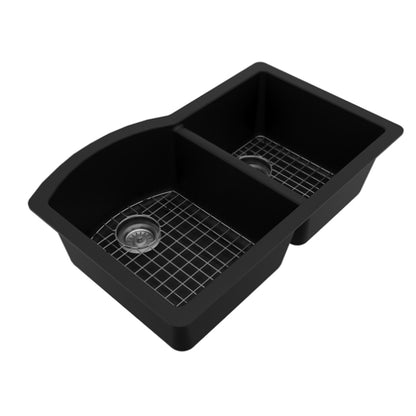 Stonera 32" Quartz Composite Undermount Double Basin Kitchen Sink