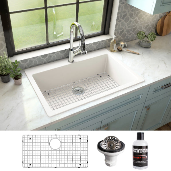 Essence 33" Quartz Composite Top Mount Kitchen Sink