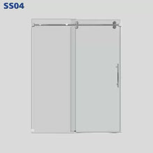 Load and play video in Gallery viewer, Corbett Single Sliding Frameless Shower/Tub Door with Smooth Sliding and 3/8 in. (10 mm) Glass (SS04)
