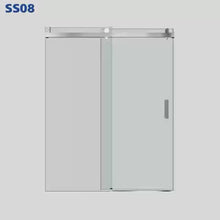 Load and play video in Gallery viewer, Xerxes Single Sliding Frameless Soft Close Shower/Tub Door with 3/8 in. (10 mm) Clear Glass (SS08)
