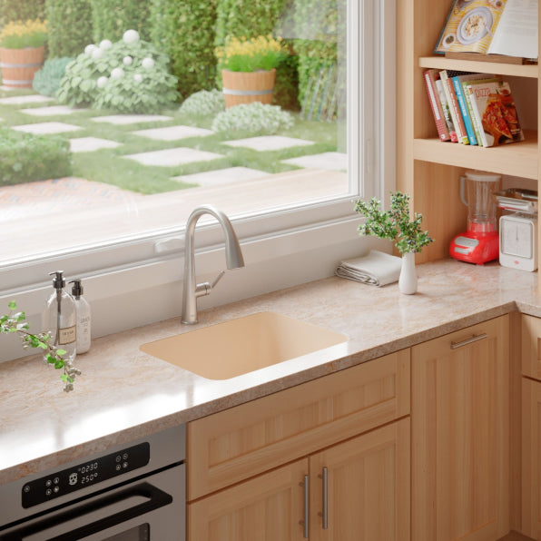 Seamless 24" Quartz Composite Undermount Kitchen Sink