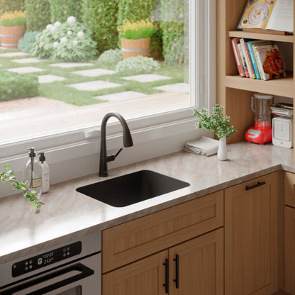 Seamless 24" Quartz Composite Undermount Kitchen Sink