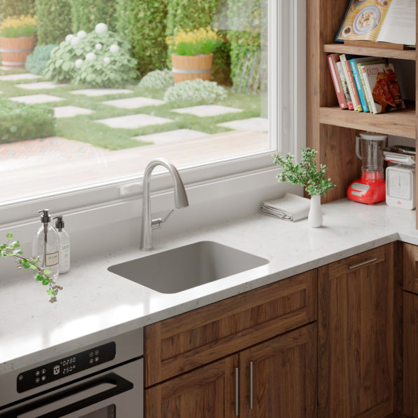 Seamless 24" Quartz Composite Undermount Kitchen Sink