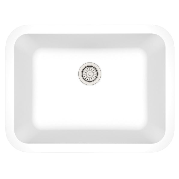 Seamless 24" Quartz Composite Undermount Kitchen Sink