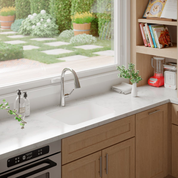 Seamless 24" Quartz Composite Undermount Kitchen Sink