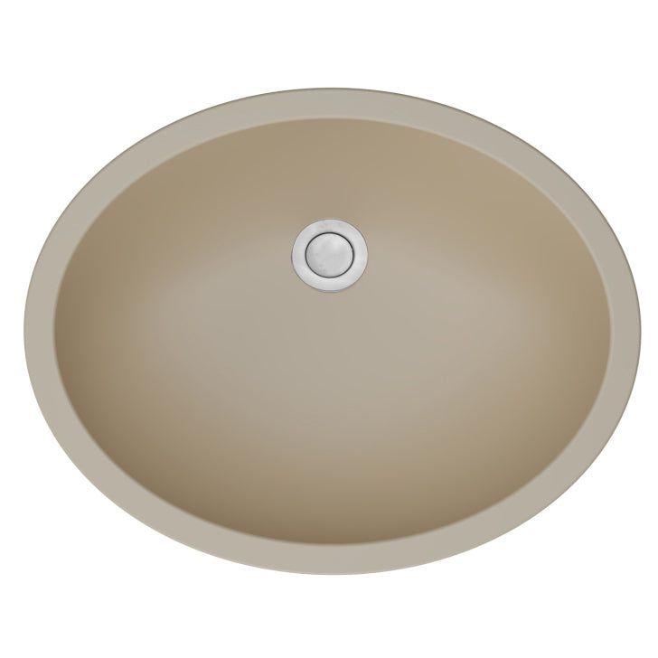 Karran Seamless Round Quartz Composite Undermount Bathroom Sink