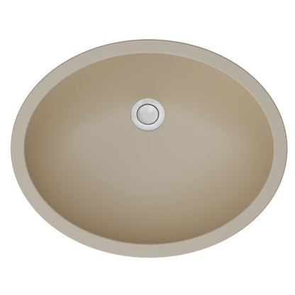 Karran Seamless Round Quartz Composite Undermount Bathroom Sink