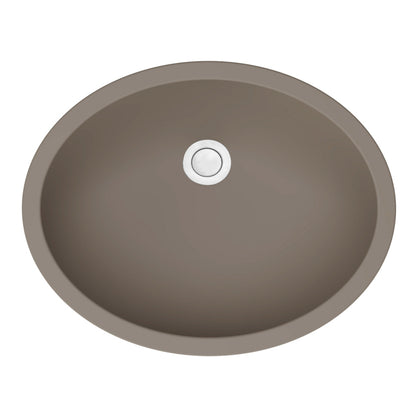 Karran Seamless Round Quartz Composite Undermount Bathroom Sink