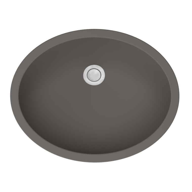 Karran Seamless Round Quartz Composite Undermount Bathroom Sink