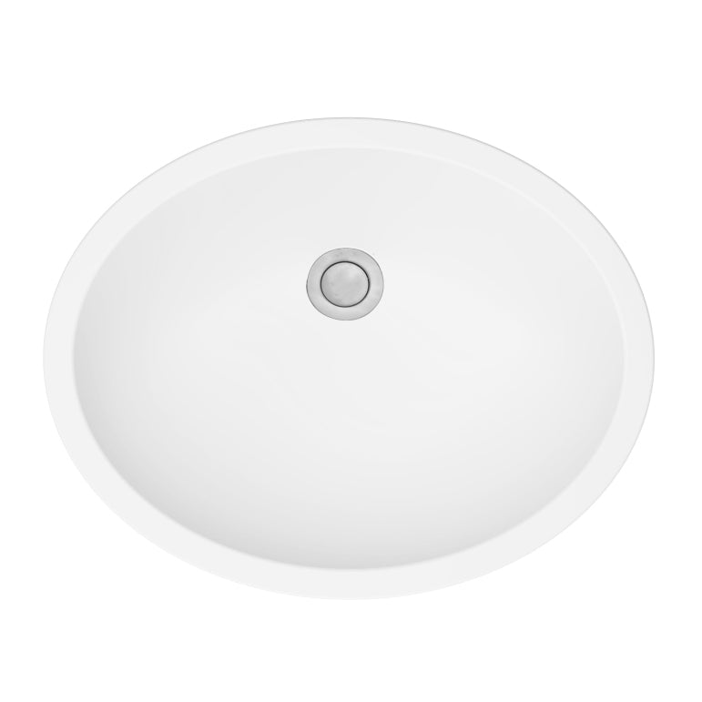 Karran Seamless Round Quartz Composite Undermount Bathroom Sink