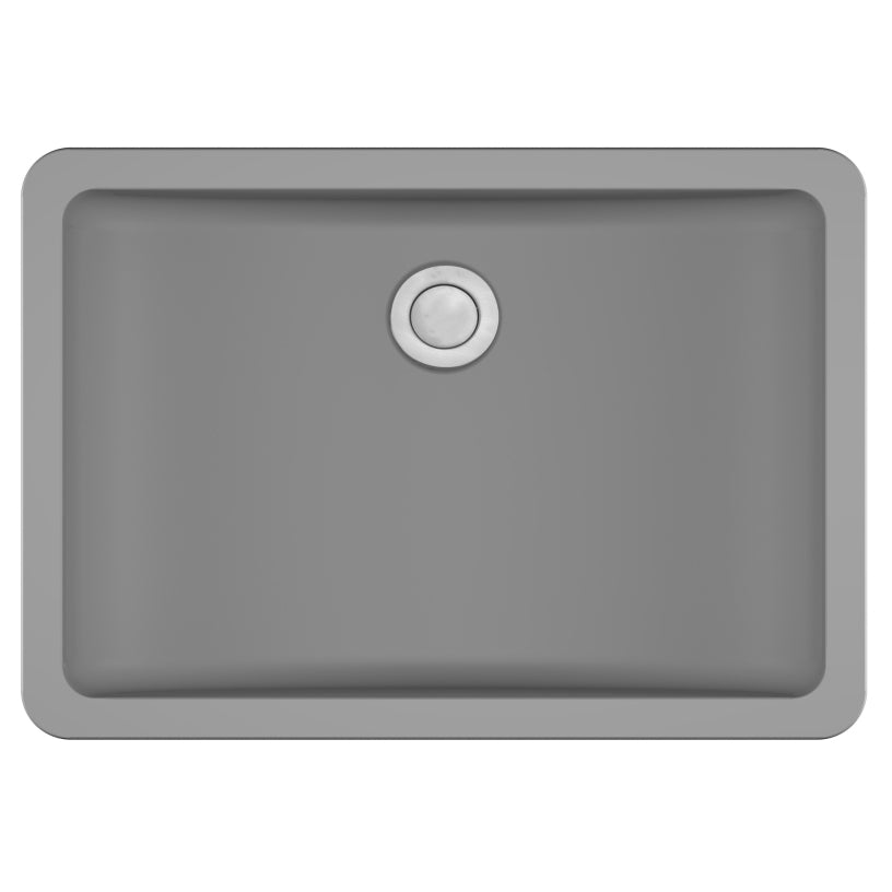 Karran Seamless Rectangular Quartz Composite Undermount Bathroom Sink