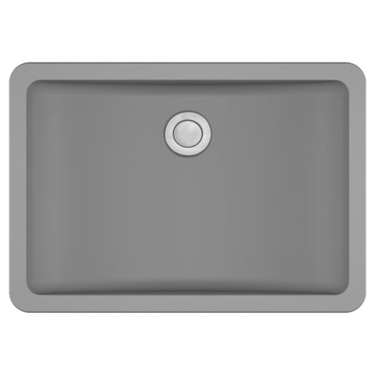 Karran Seamless Rectangular Quartz Composite Undermount Bathroom Sink