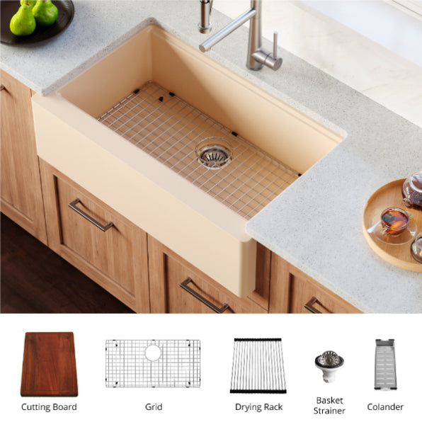 Petrodust 34" Quartz Composite Apron / Farmhouse Kitchen Sink