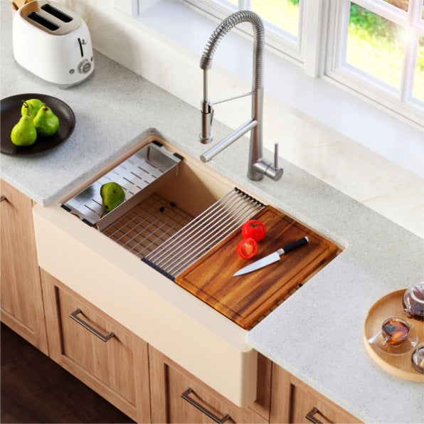 Petrodust 34" Quartz Composite Apron / Farmhouse Kitchen Sink