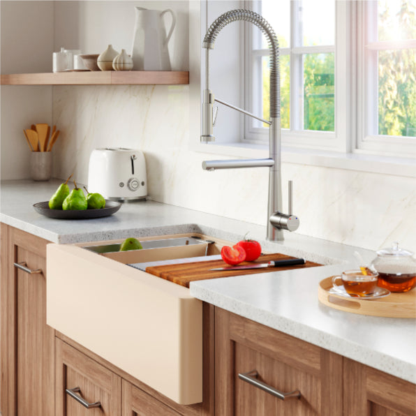 Petrodust 34" Quartz Composite Apron / Farmhouse Kitchen Sink