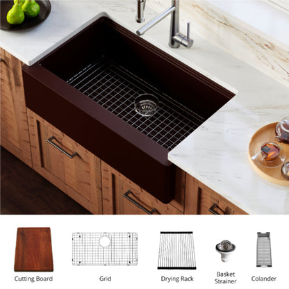 Petrodust 34" Quartz Composite Apron / Farmhouse Kitchen Sink