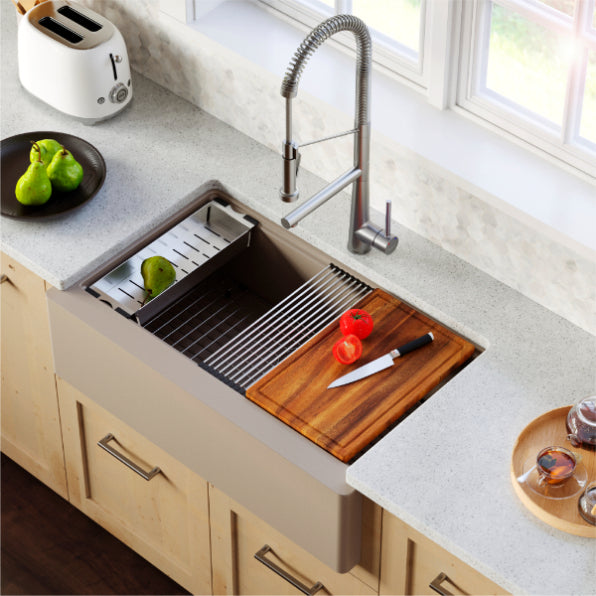 Petrodust 34" Quartz Composite Apron / Farmhouse Kitchen Sink