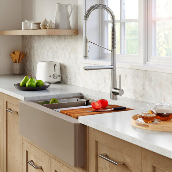 Petrodust 34" Quartz Composite Apron / Farmhouse Kitchen Sink