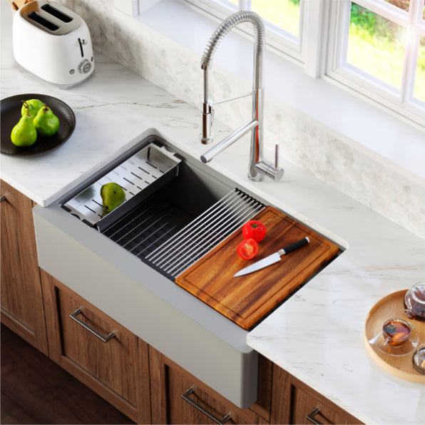 Petrodust 34" Quartz Composite Apron / Farmhouse Kitchen Sink