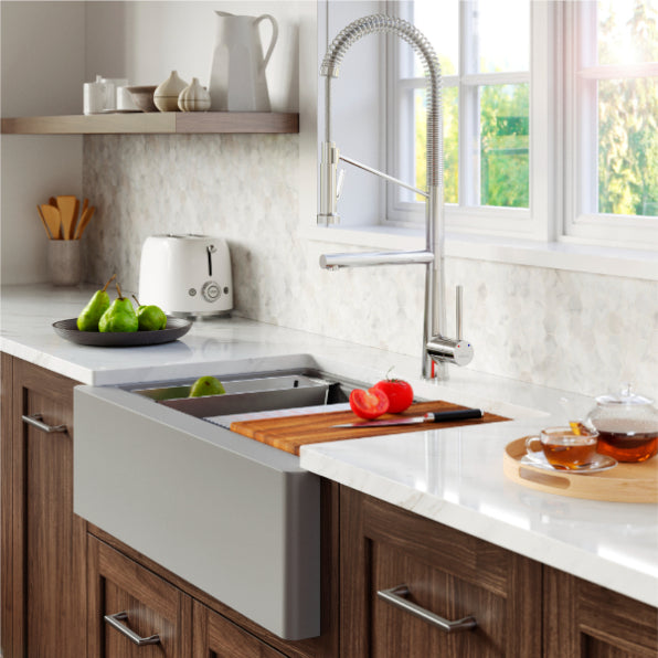 Petrodust 34" Quartz Composite Apron / Farmhouse Kitchen Sink